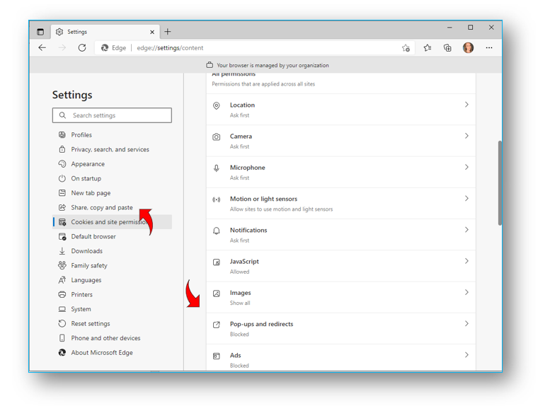 inHere Microsoft Edge Popup Blocker InHere
